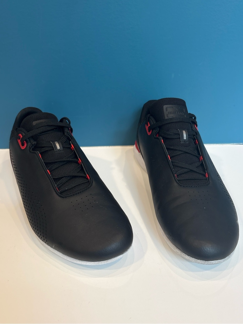Puma Ferrari Drift Cat Shoes Men’s 10.5 Black Red Motorsport Sneakers SoftFoam